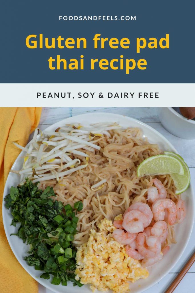 pinterest image for gluten free pad thai recipe