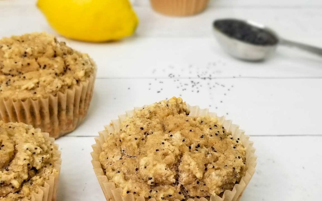 paleo lemon poppyseed muffins