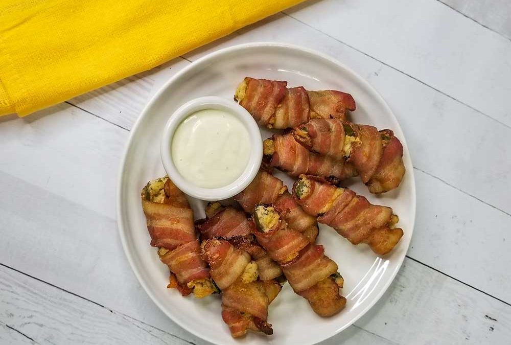 Bacon wrapped jalapeno poppers recipe (dairy free)