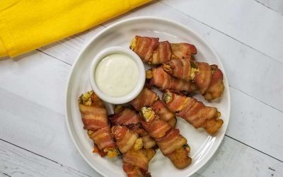 Bacon Wrapped Jalapeno Poppers (Dairy Free)