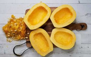 hollowed out spaghetti squash