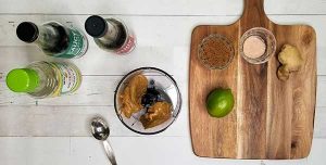 picture of sunflower seed butter added to food processor