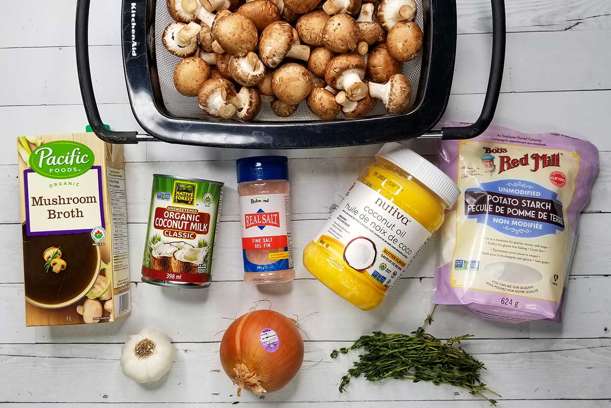 ingredients for dairy free cream of mushroom soup