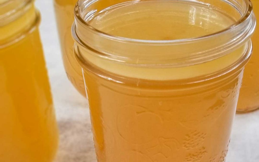 picture of bone broth in mason jars