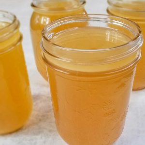 picture of bone broth in mason jars