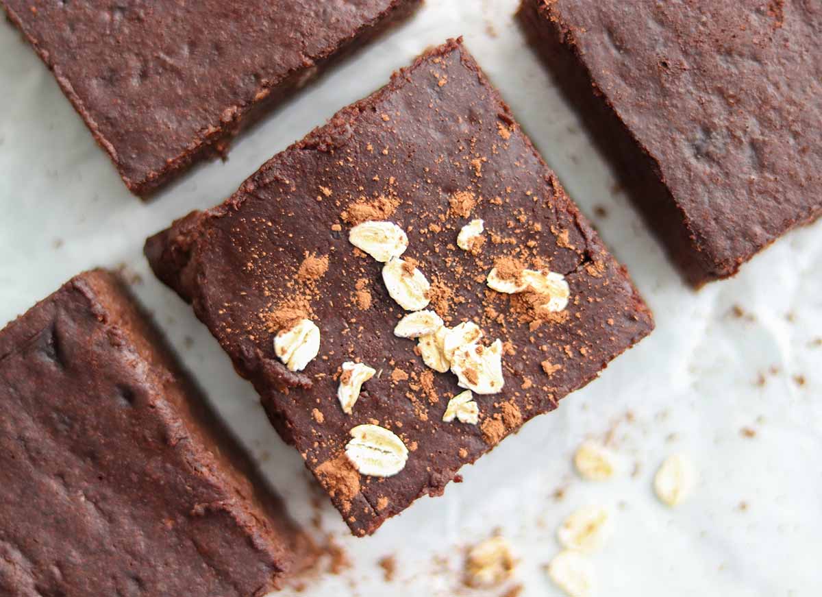 Banana Oat Flour Brownies Recipe (Gluten Free)