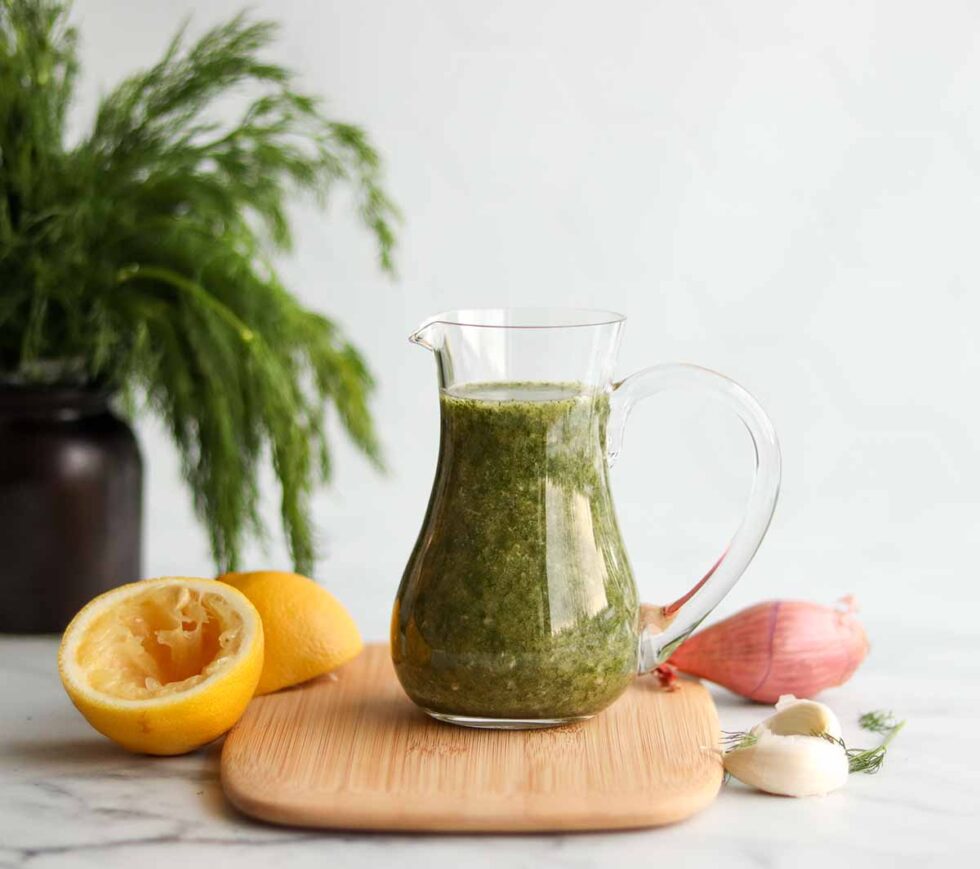Easy Lemon Dill Salad Dressing Recipe (Candida Diet)