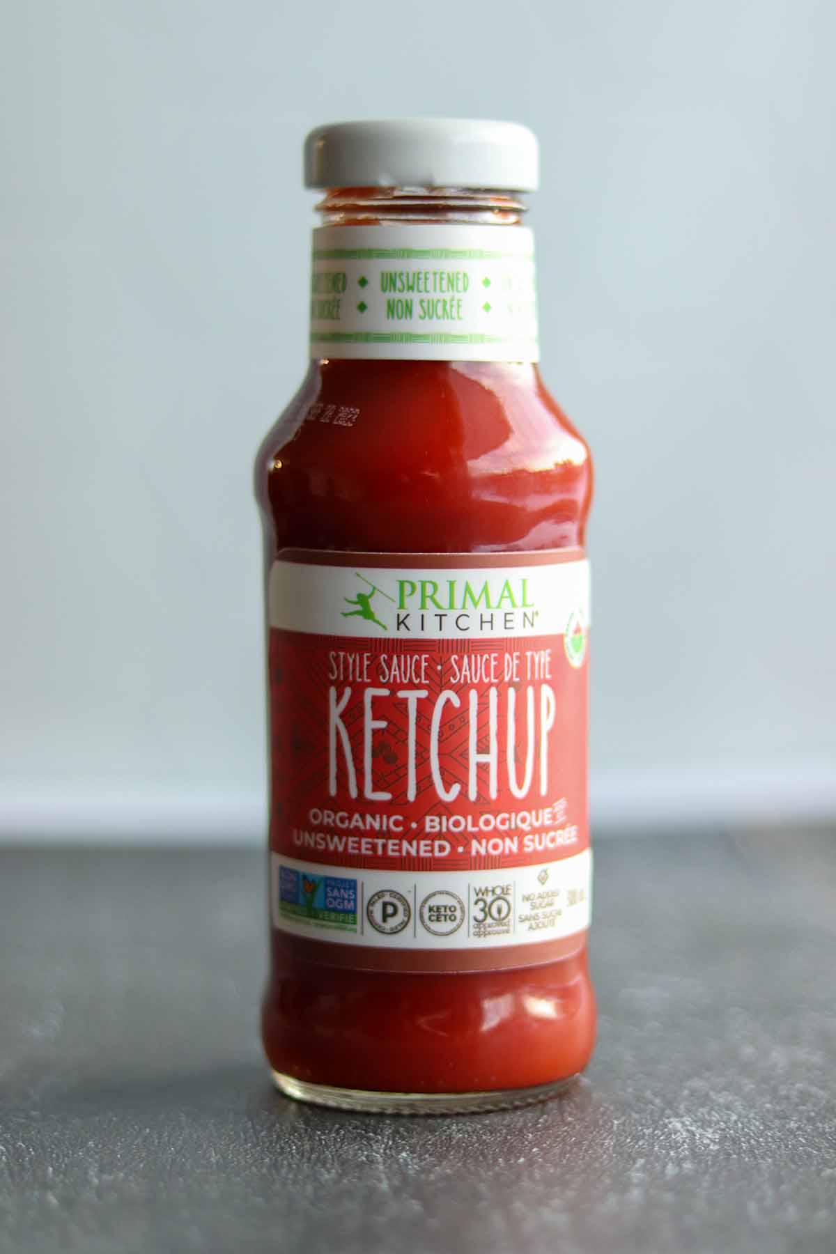 Primal kitchen brand ketchup bottle