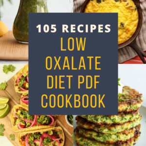 Low oxalate PDF cookbook cover page