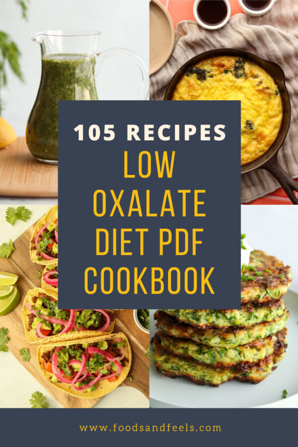 Low oxalate PDF cookbook cover page